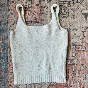 Skims Cream Fleece Tank Top L/XL